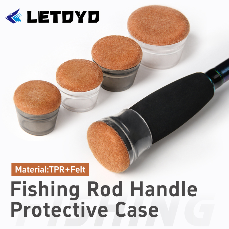 Fishing Line Box - LETOYO Felt เบ็ดตกปลาหมวกด้านล่าง Protector Handle เคสซิลิโคน