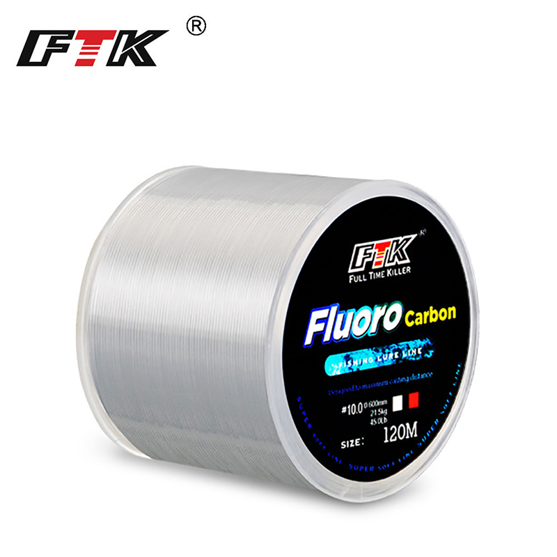 Fluorocarbon Line - FTK 120m สายตกปลา 0.2 มม.-0.6 มม.7.15LB-45LB