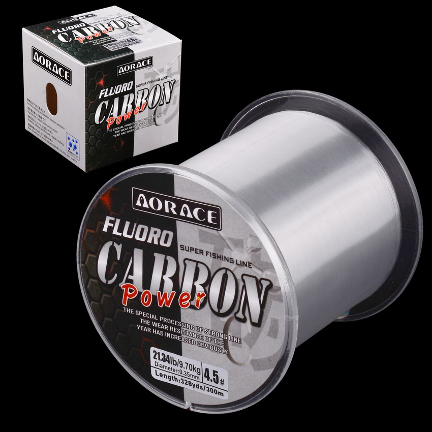 Fluorocarbon Line - สายเอ็นตกปลา Aorace 300M ฟลูออโรคาร์บอน นำเข้าจากญี่ปุ่น คาร์บอนไฟเบอร์ไนลอน