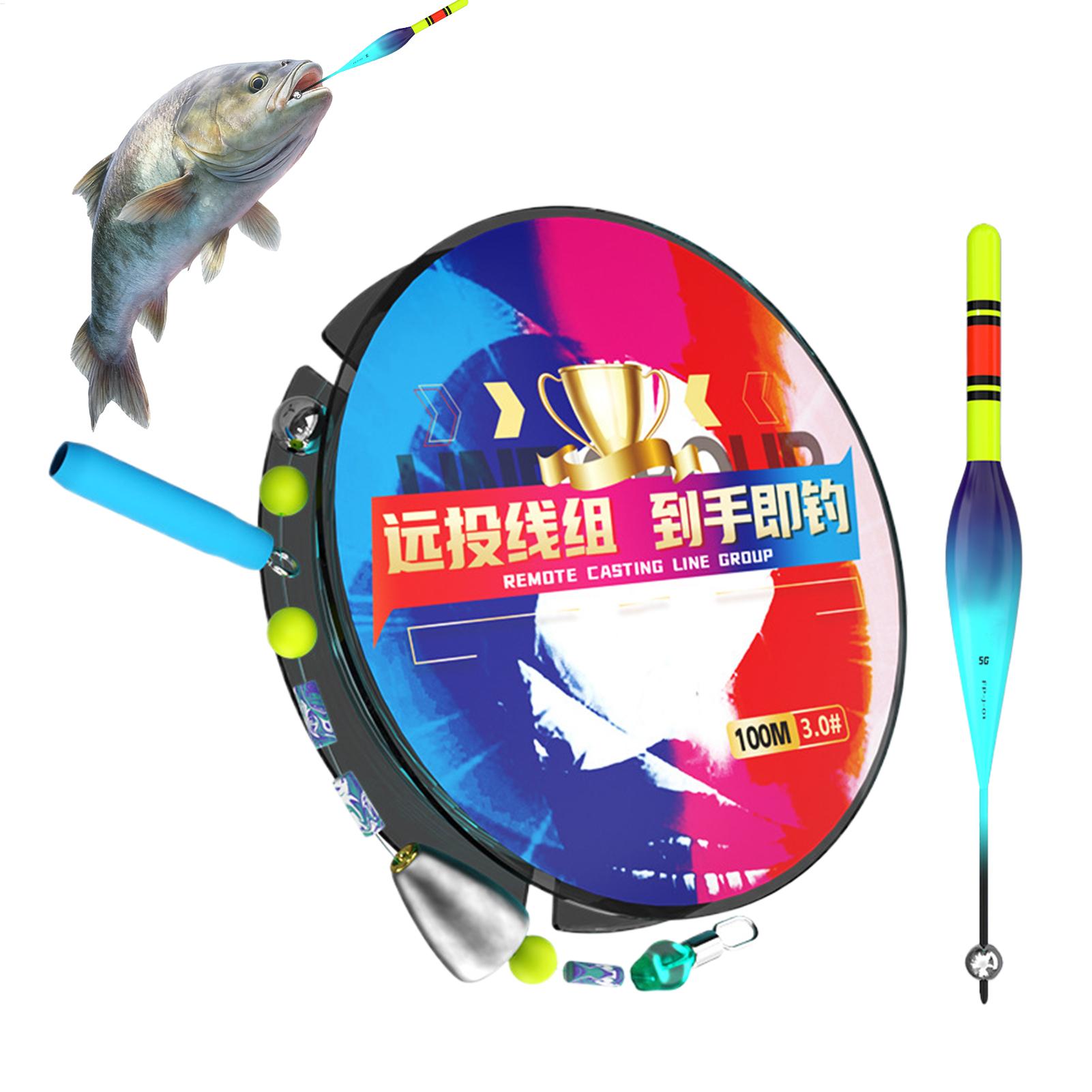 Freshwater Line - ชุดอุปกรณ์ตกปลาแบบอัตโนมัติพร้อมสายยาว 100 เมตร ความไวสูง ไฟกระพริบแจ้งเตือนการกัดปลา ใช้ได้ทั้งกลางวันและกลางคืน