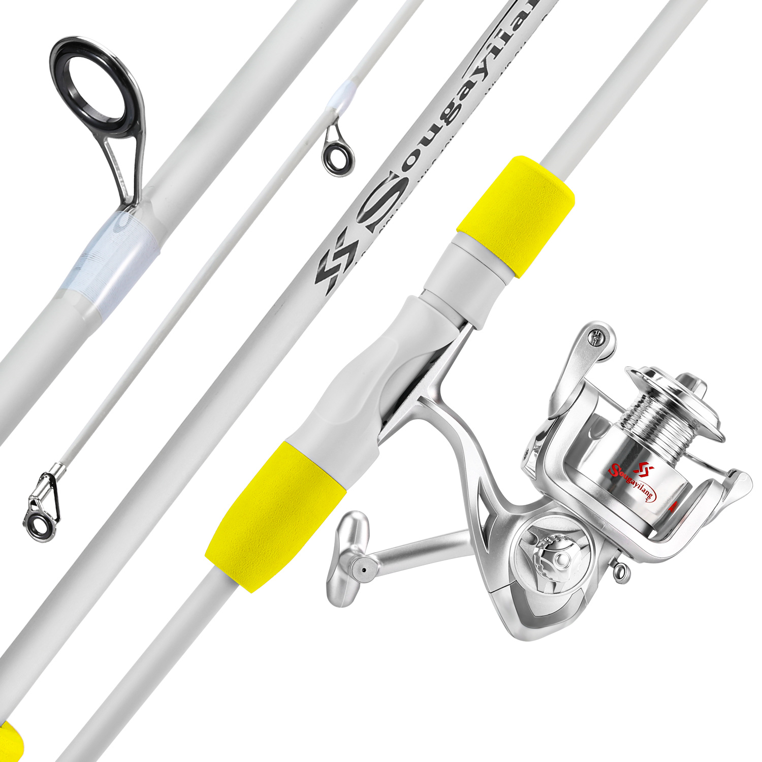 Fishing Line Spooler - ชุดคันเบ็ดตกปลาแบบสปินนิ่ง 2 ท่อน Sougayilang พร้อมรอกตกปลา 1.8/2.1