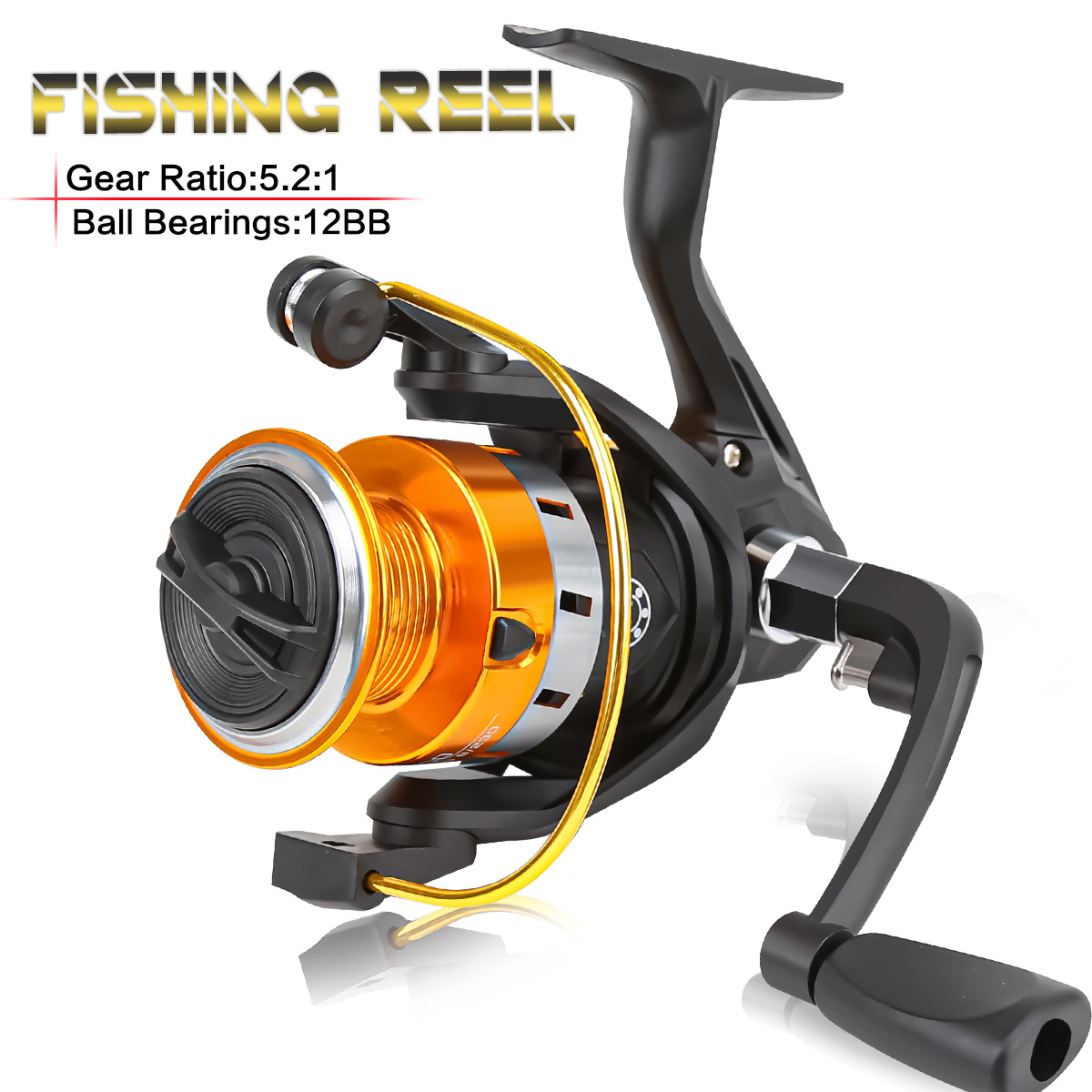 Ice Fishing Line - รอกตกปลาแบบสปินนิ่งพร้อมแกนโลหะ รอกตกปลาแบบตีไกลสำหรับคันเบ็ดตกปลาชายฝั่ง น้ำเค็ม น้ำจืด อุปกรณ์ตกปลาด้วยเหยื่อปลอม