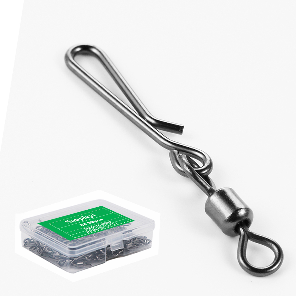 Fishing Line Box - 50Pcs กล่อง Rolling หมุนแขวน Snap Fishing