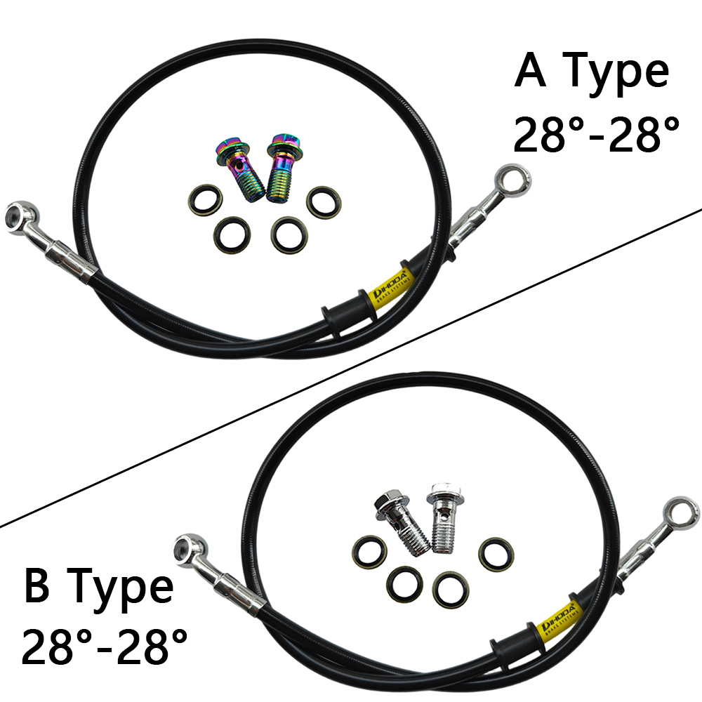 28 ° -28 °   สายเบรคไฮดรอลิกมอ - Braided Line บทวิจารณ์และราคา