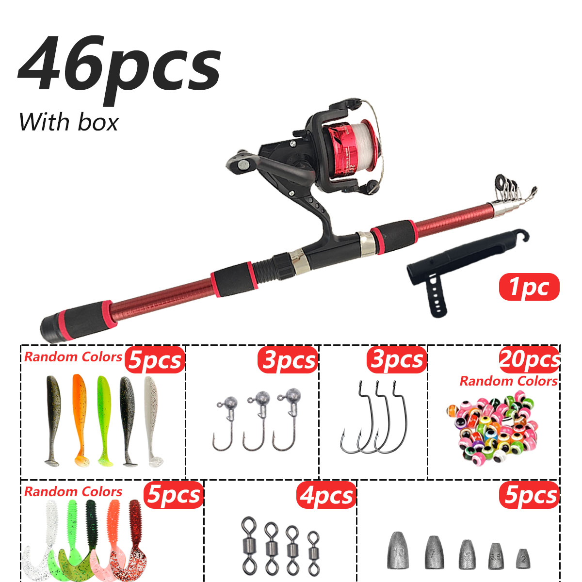 ชุดคันเบ็ดตกปลาแบบยืดหดได้ 46  - Freshwater Line บทวิจารณ์และราคา
