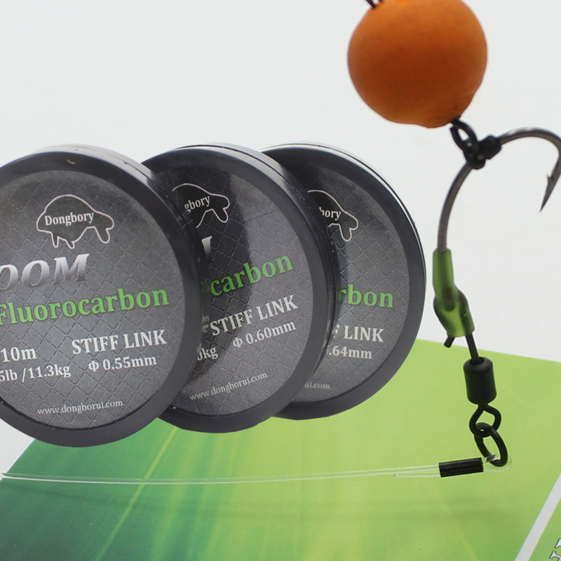 ปลาคาร์พประมงตะขอตะขอตะกั่ว BO - Fluorocarbon Line บทวิจารณ์และราคา