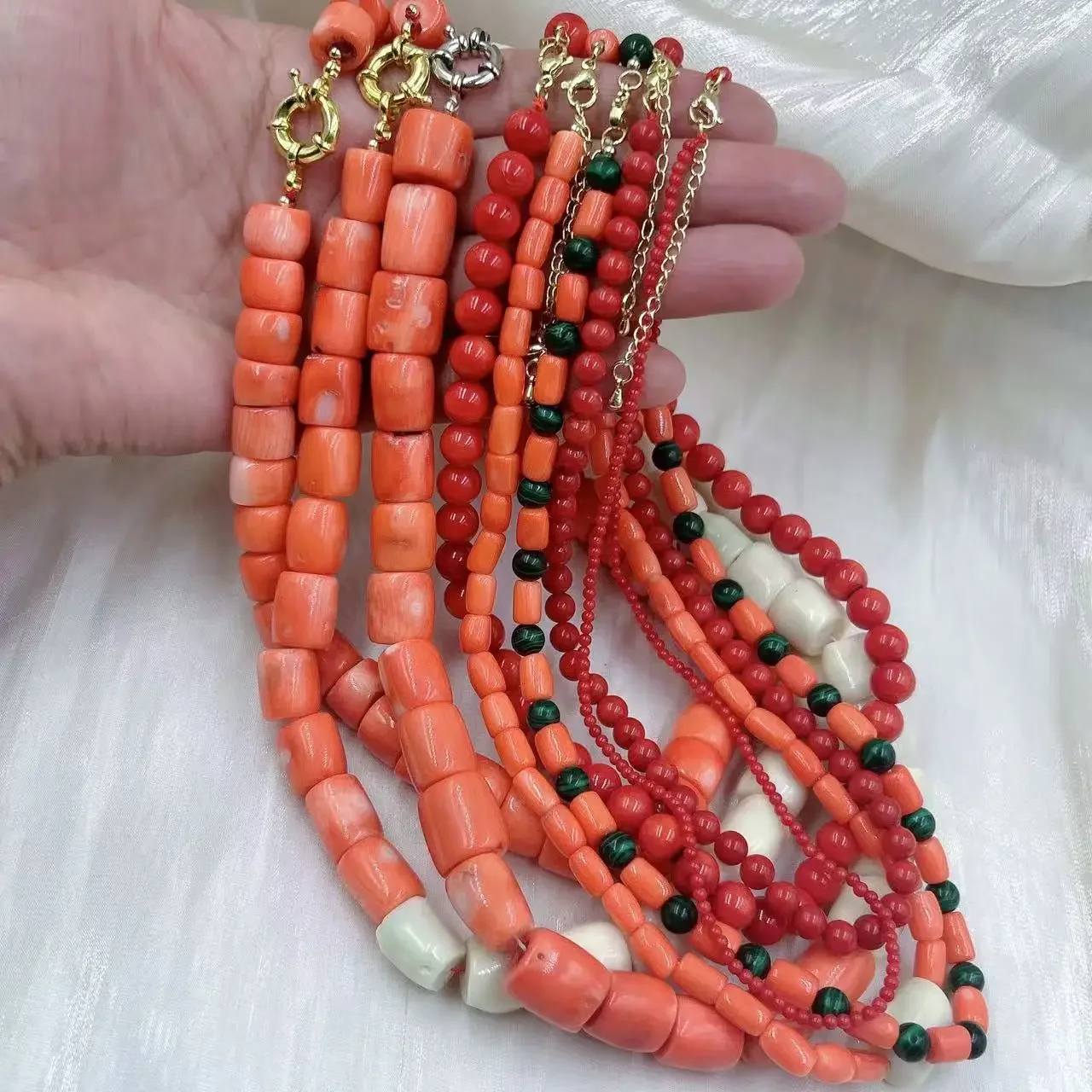 สีส้มสีแดง Vintage รอบธรรมชาติ - Freshwater Line บทวิจารณ์และราคา