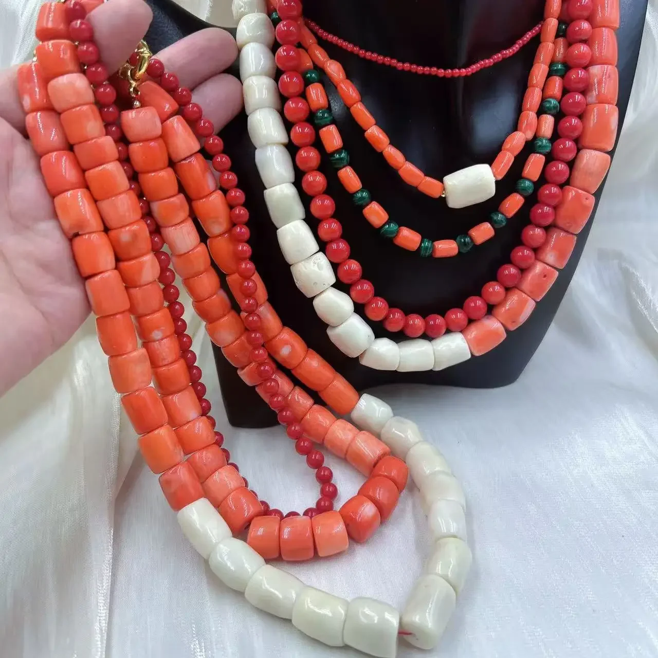 สีส้มสีแดง Vintage รอบธรรมชาติ - Freshwater Line บทวิจารณ์และราคา