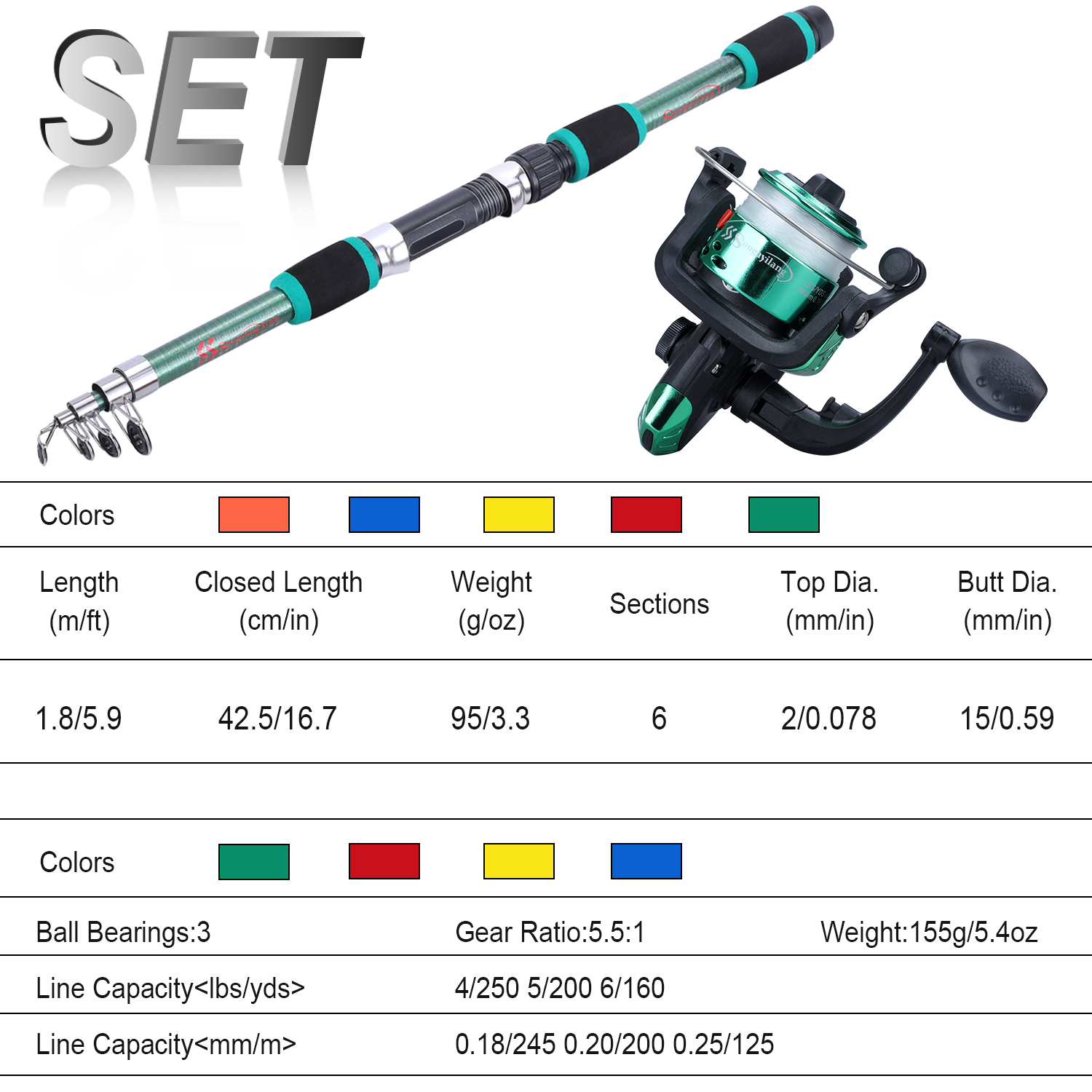 Sougayilang เด็กตกปลาชุดเสาชุด - Freshwater Line บทวิจารณ์และราคา